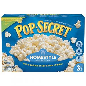 Pop Secret Popcorn, Homestyle, 3.2 Ounce Microwave Bags, 3 Count