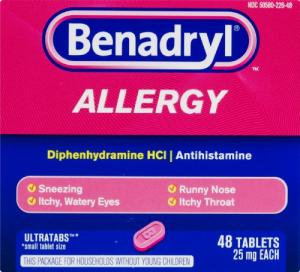 Benadryl Ultratab Allergy Tablets - 48 per Pack - 24 Packs per case.