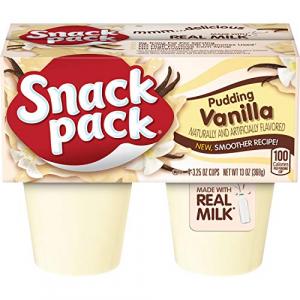 Snack Pack Vanilla Pudding Cups, 4 Count, 12 Pack