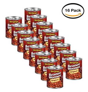 PACK OF 24 - Van Camp's Original W/Sliced Hot Dogs In Tomato Sauce Beanee Weenee 7.75 Oz Can