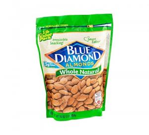 Blue Diamond Almonds Whole Natural, 16-Ounce Bags (Pack of 6)