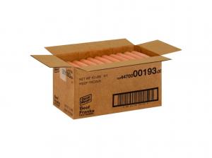 Kraft FrOZen 5:1 Oscar Mayer Fully Cooked Beef Frank, 6 Inch (10 lbs, 1 Pack)