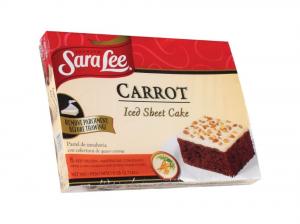 Sara Lee Iced Carrot Sheet Cake 12 x 16inch 96oz (PACK OF 4)