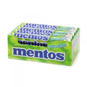 Mentos Chewy Mints Greet Apple - box of 15 rolls, 24 boxes / case