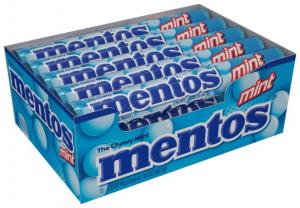 Mentos, Chewy Mint Tablets, 1.32oz, 15/BX, Mint, 15 Ct (Pk of 24)