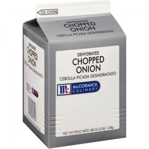 McCormick Chopped Onion - 3 lb. pure-pak carton, 6 per case