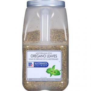 McCormick Mediterranean Style Oregano Leaves - 1.5 lb. container, 3 per case
