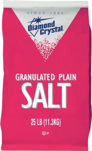 Diamond Crystal Plain Granulated Salt - 25 lb. bag