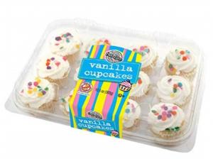 Two Bite Give & Go Foods Frozen Vanilla Cupcakes 10oz (PACK OF 12)