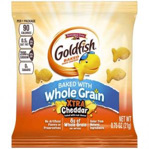 Goldfish Baked with Whole Grain Xtra Cheddar Crackers, 0.75 Ounce -- 300 per case.