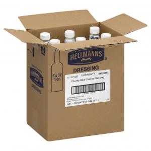Easy Pour Bottle Blue Cheese Dressing, 6 Bottle -- 32 Ounce