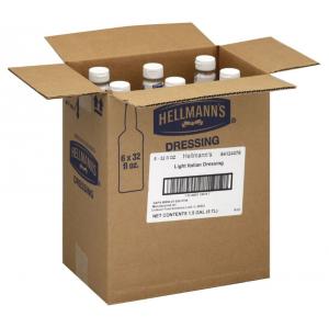 Hellmanns Light Italian Dressing, 32 Ounce -- 6 per case.