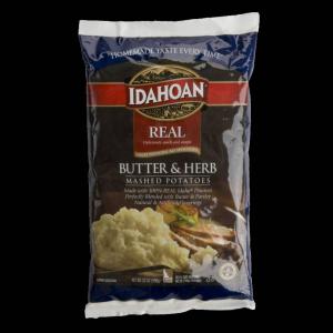 Idahoan Real Butter and Herb Mash Potatoes, 32 Ounce -- 8 / case.