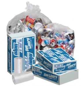 Pitt Plastics 42.5x48 Clear Perforated Coreless Roll Can Liner, 100 Count