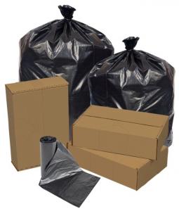Pitt Plastics Black Star Can Liner, 56 Glutton Gallon - 100/case.