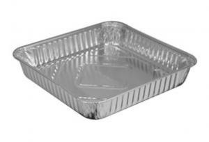 Handi Foil Aluminum Square Cake Container, 8 inch - 500 per case.
