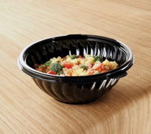 Yoshi Ware EMI PrepServe Pet Black Bowl, 80 Ounce - 25 per case.
