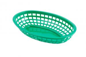 Tablecraft Green Oval Plastic Basket Case 1each (PACK OF 36)