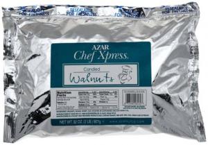 Azar Nut Large Pieces Chef Xpress Candied Walnut (2 lbs, 3 Per Case)