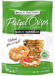 Snack Factory Pretzel Crisps, Garlic Parmesan, 7.2 Oz (12 Pack)