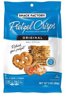 Snack Factory Pretzel Crisps, Original, 3 Ounce (Pack of 8)