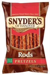 Snyder's of Hanover Pretzel Rods, 12 Ounce (Pack of 12)