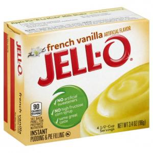 JELLO Instant French Vanilla Pie Filling (3.4oz Boxes, Pack of 24)