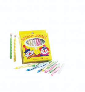 Sternocandlelamp Birthday Candles Spiral Stripe, 1 Ea (12-12 Pk)