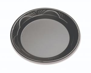 D and W Fine Pack Polystyrene Black Pearl Plate, 10.25 inch - 500 per case.