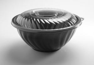 EMI Yoshi Koyal PrepServe PET Bowls, 160-Ounce, Black, Set of 25