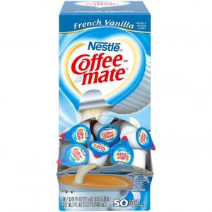 Coffee-mate 35170CT Liquid Coffee Creamer, French Vanilla Flavor 0.375 oz., 200 Creamers/Carton