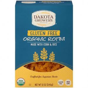 Dakota Growers Organic Gluten Free Rotini Pasta, 12 Ounce -- 12 per case.