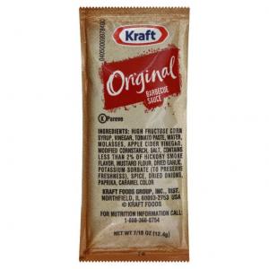 Kraft Original Barbeque Sauce, Single Serve Pouch (0.4 Oz. Packets, Pack Of 204)