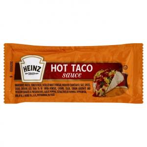 Heinz Hot Taco Sauce, Single Serve Pack (9 G Packets, 200 Per Case)
