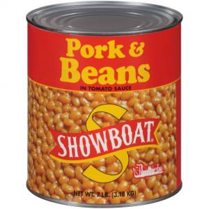 Showboat Pork & Beans, 112 oz (Pack of 6)