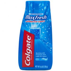 Colgate Max Fresh Cool Mint Toothpaste, W/Mini Breath Strips (4.6 Oz, 12/Case)