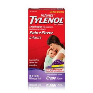 Infants Tylenol Pain Fever Infants Grape Flav Liquid 1floz (CASE OF 6 OF 6 PACK)