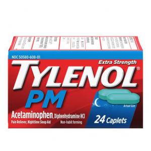 Tylenol Pm Extra Strength Caplets, 12 x 6 x 24 ct Case