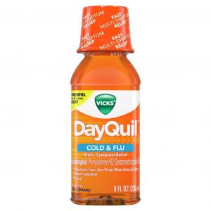 Vicks Dayquil Cold and Flu Relief Liquid 8floz (CASE OF 2 OF 6 PACK)