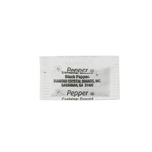 Single Serv Flat Pepper Packet, 0.1 Gram -- 6000 per case.