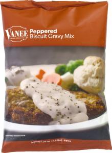 Vanee Foods Pepper Biscuit Gravy Mix, Food Starch-Modified (24 Oz. Bags, 6 Pack)