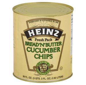 Heinz Bread and Butter Cucumber Chips, Fresh Pack (10 Can, 6 Per Case)