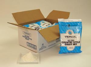 Pioneer Fat Free Country Style Gravy Mix, 22 Ounce -- 6 per case.