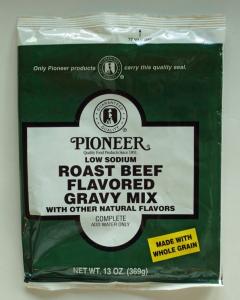 Pioneer Low Sodium Roast Beef Flavored Gravy Mix, 13 Ounce -- 6