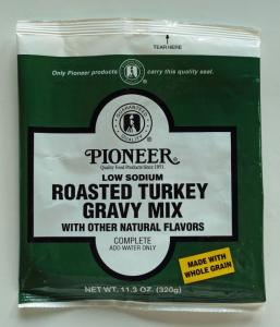 Pioneer Low Sodium Roasted Turkey Gravy Mix, 11.3 Ounce -- 6 per case.