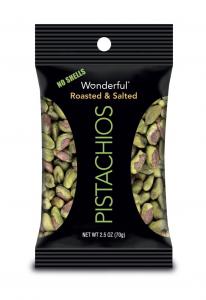Wonderful Pistachios, Dry Roasted & Salted, 2.5 oz, 8/Box