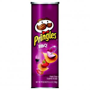 Pringles Snack Stacks Potato Crisps Chips, BBQ Flavored, 5.5 oz Can(Pack of 14)