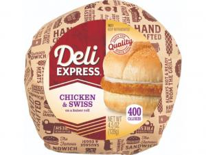 Deli Express Hot To Go Chicken & Swiss, 400 Calories (4.5 Oz, Pack Of 12)
