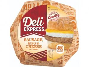Deli Express Htg Sausage Egg & Cheese Biscuit (5.8 Oz, Pack Of 12)
