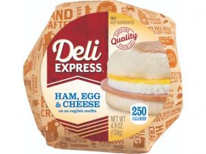 Deli Express Htg Ham Egg & Cheese Muffin 4.9oz (PACK OF 14)